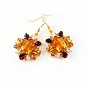 Pendientes rectangulares de lágrima de Zirconia cúbica de Plata de Ley 925 al por mayor, joyería de moda chapada en oro para fiestas - Product Image 3