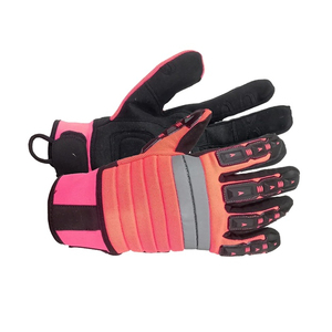 Professional TPE Heavy Duty Polyester Anti <b>Vibration</b> Gloves Grip Safety Certified Shock-Proof Impact Reduction Work Gloves - Product Image 6