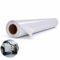 Film adhésif imprimable pour véhicule, rouleau de vinyle blanc amovible pour covering automobile, garantie 1 an, vente en gros