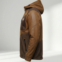 Veste d'hiver unisexe urbaine à capuche enduite, résistante à l'eau, coupe-vent avant, style streetwear pour le marché européen et américain