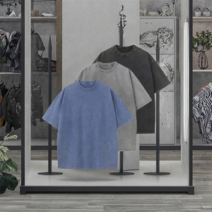 Camisetas Personalizadas de Fabricante, Lavado Ácido, 240 Gramos, Alta Calidad, Estilo Vintage Desgastado, Tu Propia Marca, 100% Algodón Tejido - Product Image 3