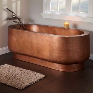 Bañera Ovalada Moderna y Elegante de Cobre con Doble Pared, Bañera Independiente sin Juntas, de Lujo y Ecológica, Personalizable OEM - Product Image 6