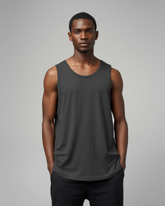 Débardeur streetwear gris anthracite coupe décontractée pour homme - Product Image 2
