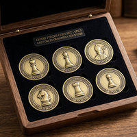 Pièce d'échecs double face |   Récompense du club scolaire |   Logo personnalisé en vrac plaqué argent en zinc |   Médaille de participation au tournoi des jeunes