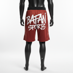 Men <b>Mesh</b> Shorts Premium Sportswear Polyester <b>Mesh</b> Fabric Deep Red Color Custom <b>Screen</b> Print Logo Workout <b>Mesh</b> men's shorts - Product Image 2