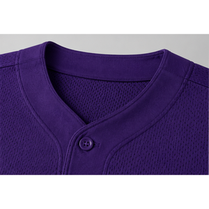 Camiseta de Béisbol Morada con Detalles Negros en las Mangas, Número 03 Serigrafiado, Uniforme de Manga Corta para Hombre con Tecnología de Absorción de Humedad - Product Image 3