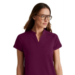 Vente en gros uniformes d'hôpital combinaison 2 pièces pour infirmière vêtements médicaux extensibles à manches courtes à séchage rapide pour les hôpitaux - Product Image 5