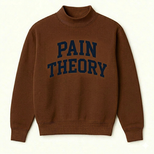 เสื้อสเวตเชิ้ตคอเต่าลายกราฟิก Pain Theory สีชาร์โคล วินเทจ ยูนิเซ็กส์ ผ้าฟลีซ แขนยาว ทรงโอเวอร์ไซส์ สวมใส่สบาย เหมาะสำหรับฤดูหนาว สไตล์สตรีท - Product Image 3
