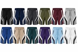 Shorts de sport décontractés noirs pour hommes avec poches zippées, taille à cordon de serrage, tissu écologique à séchage rapide - Product Image 6