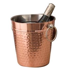 Cubo para vino Bold Blossom, precio mayorista, de acero inoxidable con acabado martillado en cobre, material de alta calidad - Product Image 4