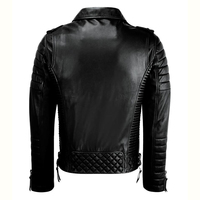 Veste en cuir pour homme de qualité supérieure avec col montant et logo sur le devant, imperméable et respirante, veste d'hiver vintage - Meilleur prix