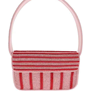 Beaded Geometric Embroidery <b>Studded</b> Lady Autumn Single Shoulder <b>Bag</b> Luxury Fashion Handbag Custom Seed Beads Hoop Closure Purse - Product Image 2