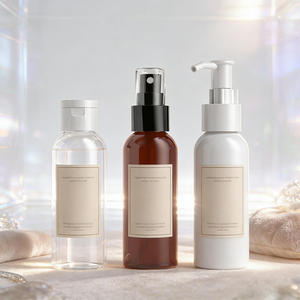 Botella Redonda Cosmo Delgada de Plástico PET de 100 ml al por Mayor para Loción, Suero, Aceite, Envase Personalizado para Cosméticos, Perfume, Pulverizador con Bomba - Product Image 1