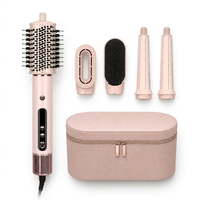 Brosse à air chaud 5 en 1, sèche-cheveux, volumateur de cheveux iconique, sèche-cheveux haute vitesse, styler à air, multi-styler professionnel de salon avec sac