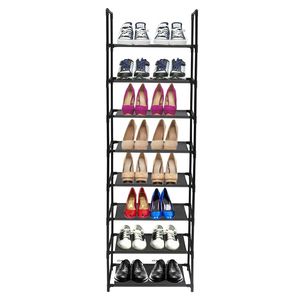 Scarpiera Moderna a 8 Livelli Stile Fattoria con Struttura in Acciaio Inossidabile, Organizzatore per la Casa per 16-20 Paia di Scarpe - Product Image 1