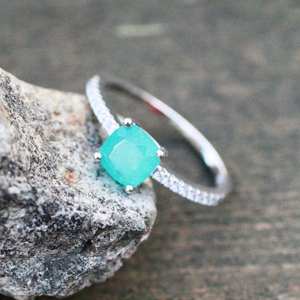 Anillo de Esmeralda Hecho a Mano en Plata de Ley 925, Gema del Mes de Mayo, Joyería Elegante, Regalo para Mujer - Product Image 6