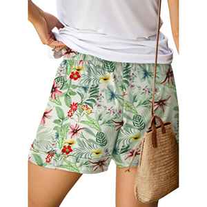 Shorts Elásticos para Mujer al por Mayor, Diseño de Hojas Hawaianas, Sublimación Personalizada, Pantalones Cortos Deportivos, Ropa Deportiva Casual de Verano - Product Image 2