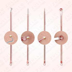 Premium 4 Piece Acne Extractor Tool Set Stainless Steel Blackhead Remover Kit for Facial Pore Cleansing Care - Product Image 4