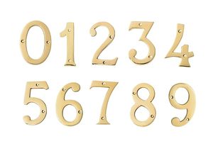 Brass House Numbers <b>Wall</b> Mount Decorative Digits Traditional Style for Home Decoration |Brass House Hotel Door Number 4'' - Product Image 6