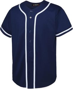 High Quality Plain Button Blank <b>Baseball</b> Jerseys Full Sleeve Player Name Front Custom Team Name Anti-Bacterial Unisex Adult - Product Image 1