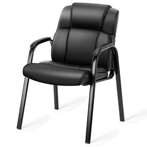 Sedia da Ufficio Direzionale per Ospiti - Elegante Sedia da Scrivania in Pelle PU con Supporto Lombare e Braccioli Imbottiti - Product Image 1