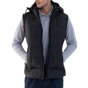 <b>Men</b> <b>Down</b> <b>Filled</b> Puffer Vest Winter Sleeveless Quilted <b>Jacket</b> Warm Body Warmer Outdoor Casual OEM Supplier - Product Image 1