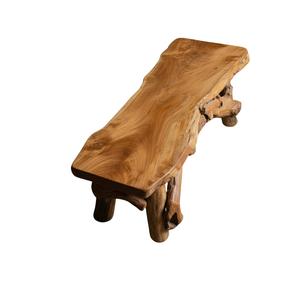 Banco de Raíz de Teca Rústico de Lujo ARTERRA, Hecho a Mano, Ecológico y Duradero, para Patio, Hotel, Villa, Muebles de Exterior Naturales - Product Image 1