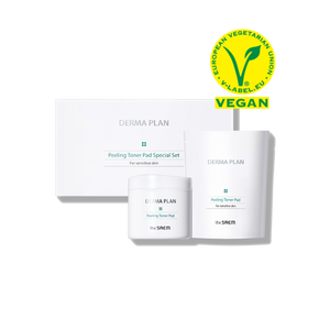 Le Saem Derma Plan Peeling Toner Pad, ensemble spécial pour peaux sensibles, ingrédients véganes, utilisation sur le visage - Product Image 1
