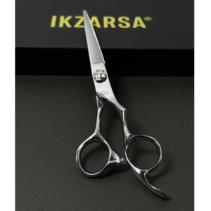 Ciseaux de coiffure professionnels ergonomiques en acier inoxydable à haute teneur en carbone, lame tranchante, pour droitiers, manche moyen, ciseaux de salon - Product Image 5