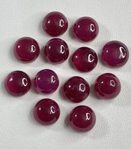 100% Natural <b>Ruby</b> Cabochon Reddish Pink Color Heat & Treated Round Fine Quality Loose Gemstone for Jewelry Making at Best Price - Product Image 3