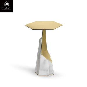 Tavolino da Caffè di Lusso <span class=keywords><strong>su</strong></span> <span class=keywords><strong>Misura</strong></span> con Base in Metallo di Alta Qualità e Design Moderno Elegante in Stile Europeo con <span class=keywords><strong>Piano</strong></span> in Marmo - Product Image 5