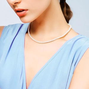 Collar de Perlas de Agua Dulce Akoya Naturales de 18K con Cadena en Forma de Y, Diseño de Sonrisa Estrellada - Product Image 4