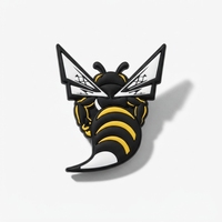 Patch en caoutchouc 3D personnalisé de qualité supérieure, motif insecte, à coller, pour vêtements, sacs, chapeaux, vestes, accessoires