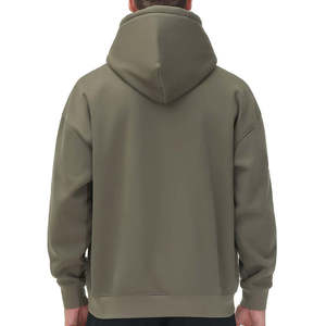 Sudadera con Capucha para Hombre, Color Verde Oliva, Corte Regular, Felpa de Algodón, Informal, con Bolsillo Delantero, para Otoño - Product Image 2