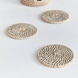 Perfect Design Rattan Coaster Jute Coaster Rope Coaster Place Mats Woven Rattan Coaster Mats At very competitive Price - Product Image 2