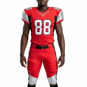 Uniforme de football américain pour hommes de haute qualité, confortable, respirant, taille plus, coupe régulière, séchage rapide, ensemble d'uniformes à manches courtes - Product Image 1