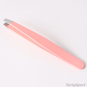 Pince à épiler en acier inoxydable à pointe inclinée pour l'épilation, outil de beauté et de maquillage - Product Image 2