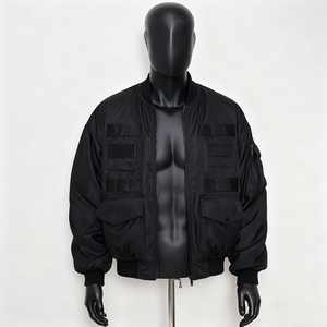 Men's Brown Genuine Leather Bomber <b>Jacket</b> Zipper Closure Turn-down Collar Casual Autumn Wear - Product Image 2