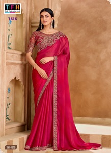 Sari de Seda Suave para un Look de Boda de Ensueño, Sari de Seda Banarasi de Diseño Moderno para Bodas Indias y Fiestas, con Blusa para Mujer - Product Image 6