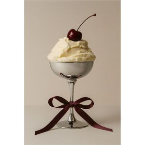 Bol à glace en métal de qualité commerciale, élégant gobelet à sundae argenté sur pied, coupe de présentation de dessert polyvalente pour restaurant - Product Image 1