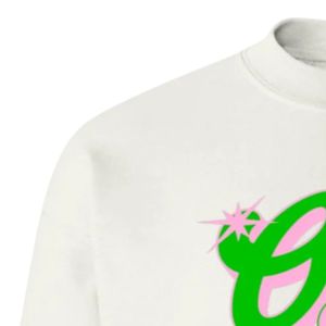 Sweat-shirt à col rond graphique blanc One Nine Oh Eight, manches longues, poignets côtelés, décontracté, en polaire pour femme, style streetwear - Product Image 5