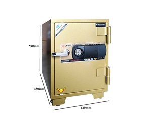 Caja Fuerte de Acero Inoxidable Resistente al Fuego y al Agua HOSHANG HS-59E con Desbloqueo por Huella Dactilar/Llave/Contraseña, Diseño Ecológico y Duradero - Product Image 2