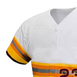 ชุดเบสบอลสั่งทำคุณภาพสูง เสื้อเบสบอลขายดี ชุดทีมเบสบอล - Product Image 4