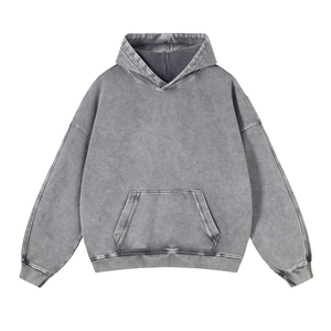 Sweat à capuche personnalisé pour homme avec logo sur le devant, 360 g/m², 100 % coton molletonné, uni, écologique, imperméable, coupe-vent, respirant, avec poche - Product Image 2