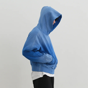Hoodies délavés à la soleil pour hommes, style décontracté à épaules tombantes, pour usage extérieur, tendance, en promotion - Product Image 4