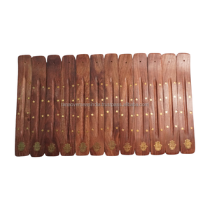 Porte-encens en bois de qualité supérieure Hamsa Main et étoile Incrustation Design Plateau de bâton d'encens à un prix abordable - Product Image 6