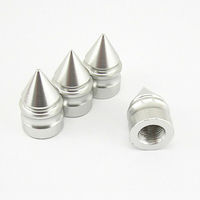 Ambark Overseas Limited – Ensemble de 4 capuchons de valve coniques en laiton de haute qualité, finition métallique, haute pression, forgés, résistants à la corrosion, OEM