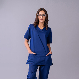 Wholesale High Quality Women Medical Scrubs <b>Set</b> 4-Way Stretch V-Neck Nursing Uniform Hospital <b>Doctor</b> Workwear Jogger Scrub Suit - Product Image 1