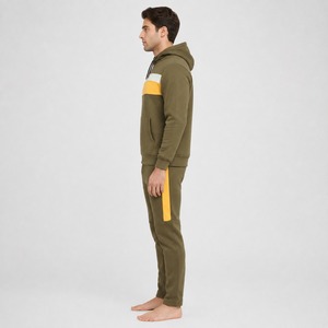 Ensemble de survêtement décontracté d'hiver pour hommes, personnalisé, style streetwear, uni, vintage, délavé, léger, 100 % coton, avec sweat à capuche et pantalon de jogging - Product Image 5