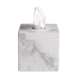 Porta pañuelos de lujo de mármol blanco dorado, cubierta cuadrada para pañuelos, decoración del hogar, precio mayorista - Product Image 6